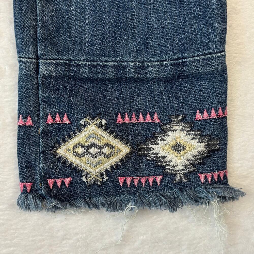 Driftwood Colette High Rise Jeans Size 29 Embroidered Cuff DW-P40373A - Picture 5 of 9